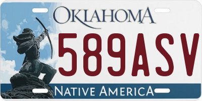 OK license plate 589ASV