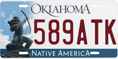 OK license plate 589ATK