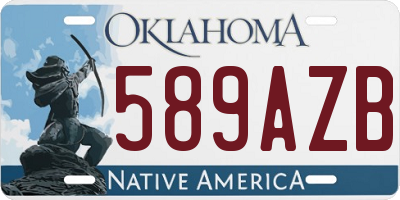 OK license plate 589AZB