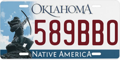 OK license plate 589BBO