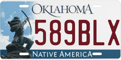 OK license plate 589BLX