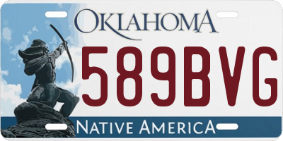 OK license plate 589BVG