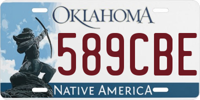 OK license plate 589CBE