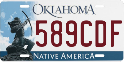 OK license plate 589CDF