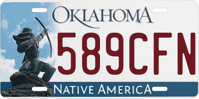 OK license plate 589CFN