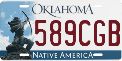 OK license plate 589CGB