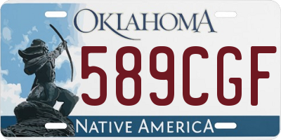 OK license plate 589CGF