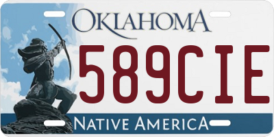 OK license plate 589CIE