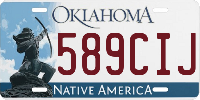 OK license plate 589CIJ