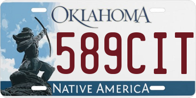 OK license plate 589CIT