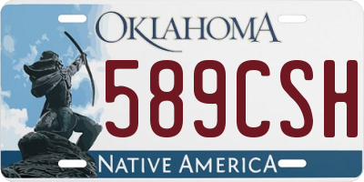 OK license plate 589CSH