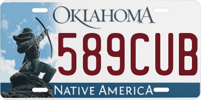 OK license plate 589CUB
