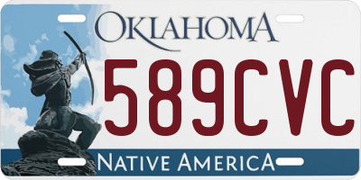 OK license plate 589CVC