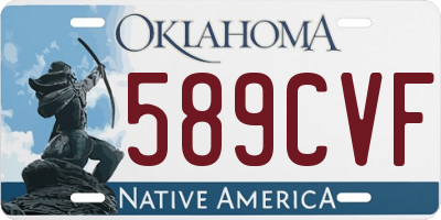OK license plate 589CVF