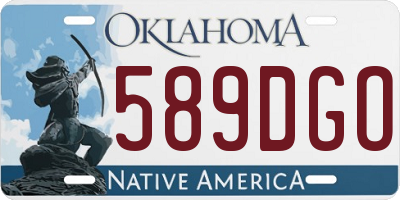 OK license plate 589DGO