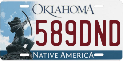 OK license plate 589DND