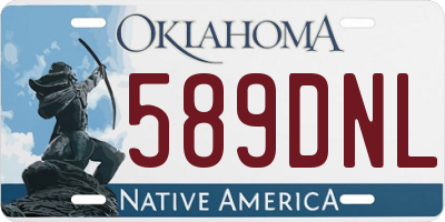 OK license plate 589DNL