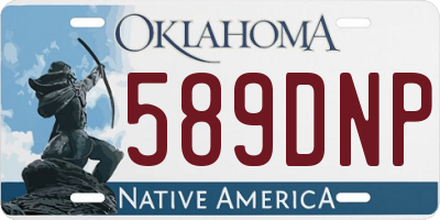 OK license plate 589DNP