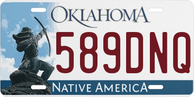 OK license plate 589DNQ