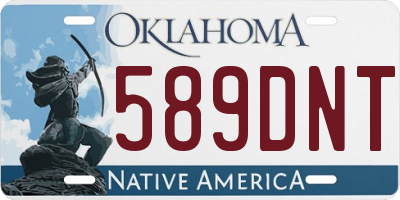 OK license plate 589DNT