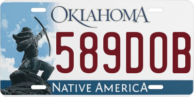OK license plate 589DOB