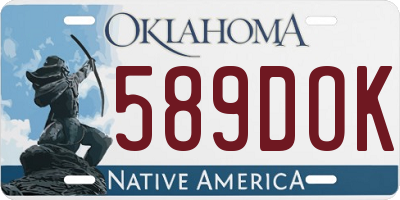 OK license plate 589DOK
