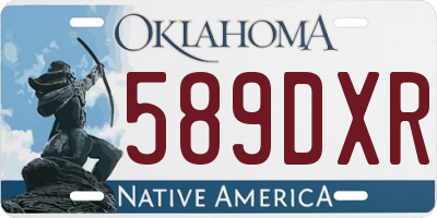 OK license plate 589DXR