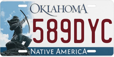 OK license plate 589DYC