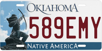 OK license plate 589EMY