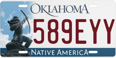 OK license plate 589EYY