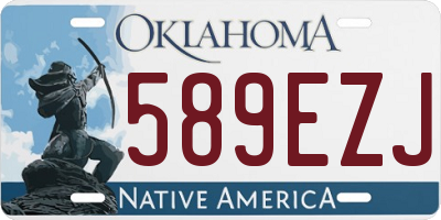 OK license plate 589EZJ