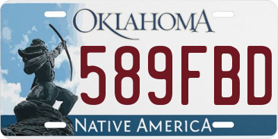 OK license plate 589FBD