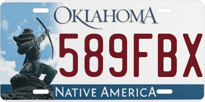 OK license plate 589FBX