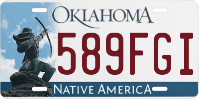 OK license plate 589FGI