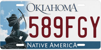 OK license plate 589FGY