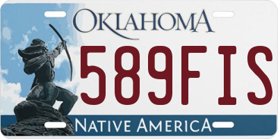 OK license plate 589FIS