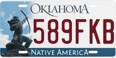 OK license plate 589FKB