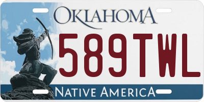 OK license plate 589TWL