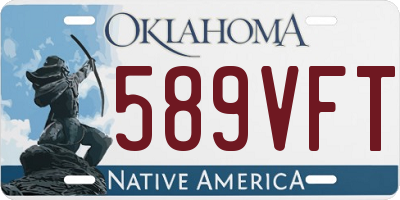 OK license plate 589VFT