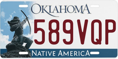 OK license plate 589VQP