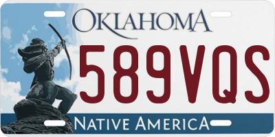 OK license plate 589VQS