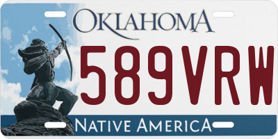 OK license plate 589VRW