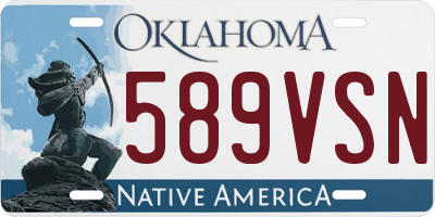 OK license plate 589VSN