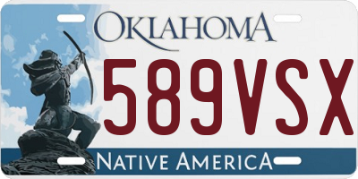 OK license plate 589VSX