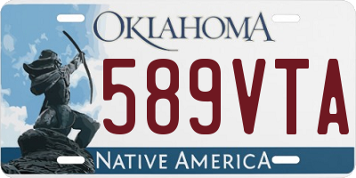 OK license plate 589VTA