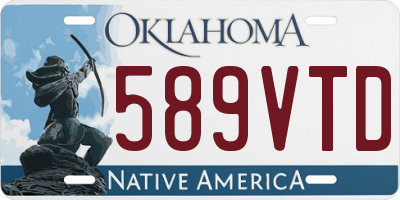 OK license plate 589VTD