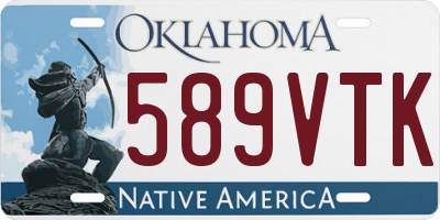 OK license plate 589VTK