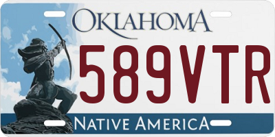 OK license plate 589VTR
