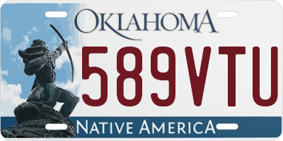 OK license plate 589VTU