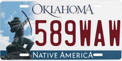 OK license plate 589WAW